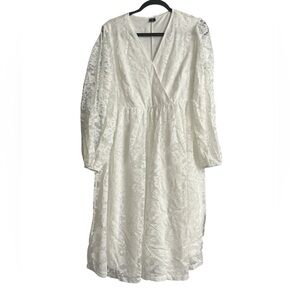 NIP Cicidudu White Lace Long Sleeve Dress Size 2XL